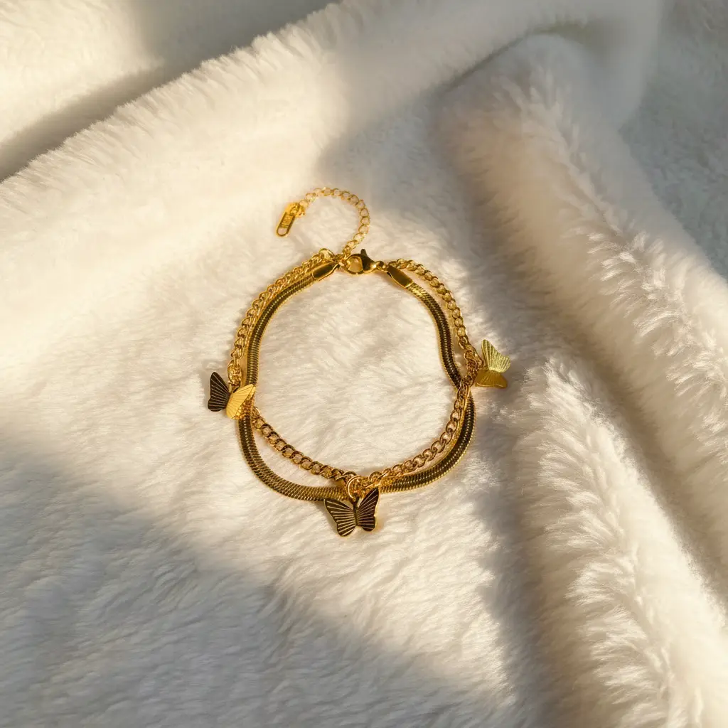 Butterfly Layered Bracelet