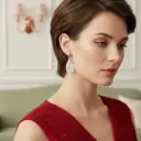 Half-Pavé Teardrop Earrings